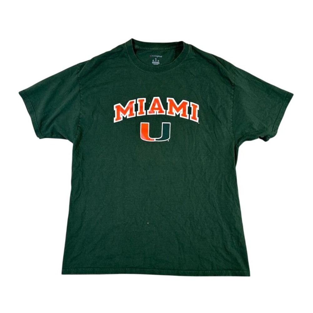 Champion Miami Hurricanes University of Miami T-Shirt Green XL NCAA Fan Apparel